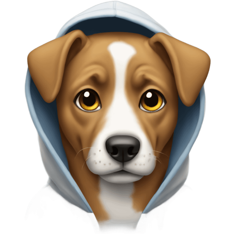 dog wearing a hoodie emoji