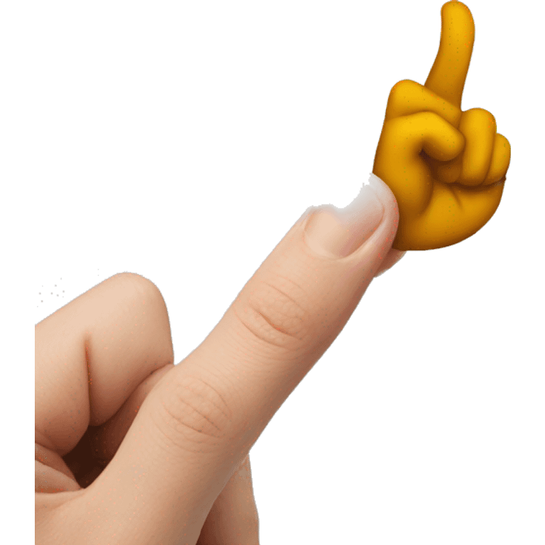 Make emoji of bend finger emoji