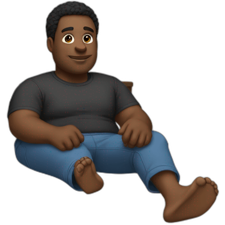 big-black-guy-sat-on-bed emoji