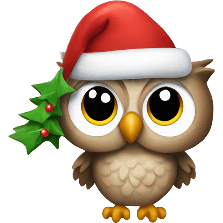 Owl Christmas emoji