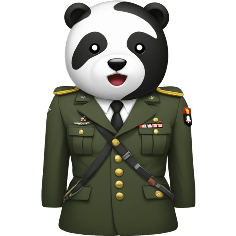 Monokuma Con Traje Militar Cayendo En Paracaidas Con Un Fondo De Un Solo Color emoji