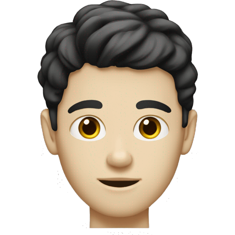 teen "white boy" sharp features "black hair" emoji