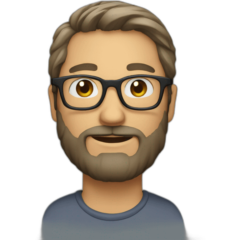 a guy in glasses with a beard emoji