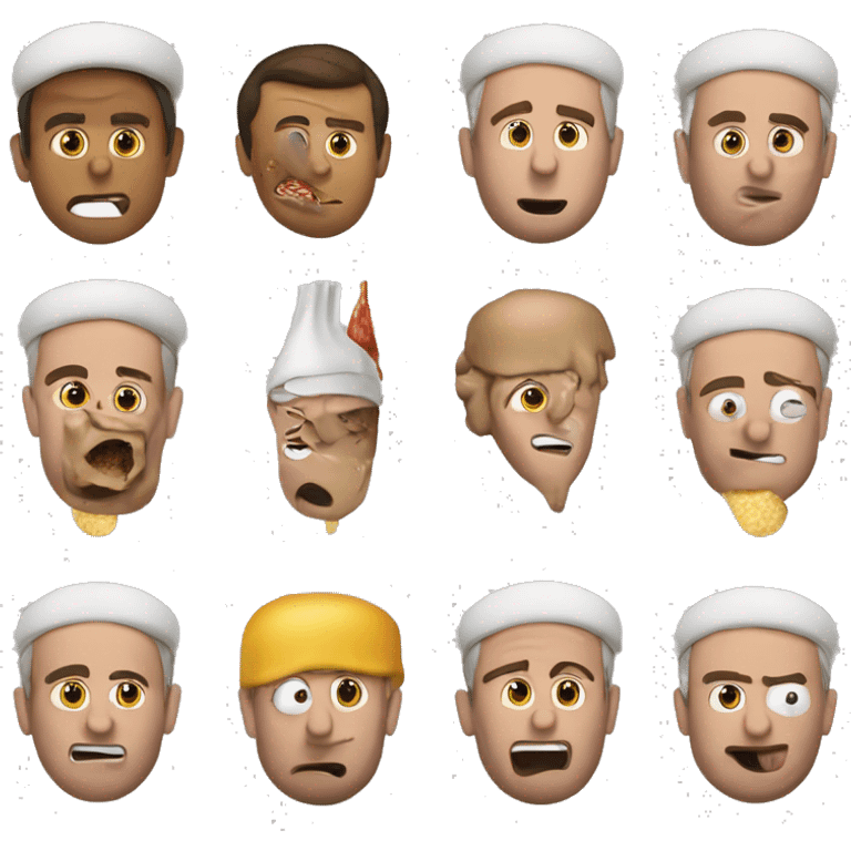 Macron mange un kebab emoji