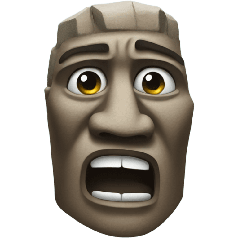 easter island head sneezing emoji