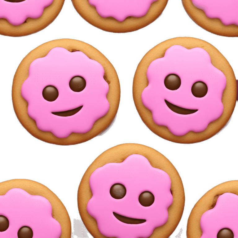 Cookies with pink emoji