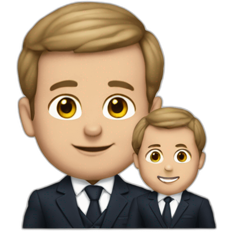 Macron déguisé en bébé emoji