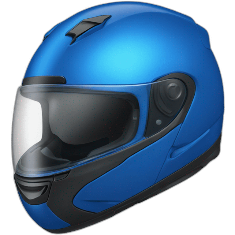 blue motorcyle helmet emoji