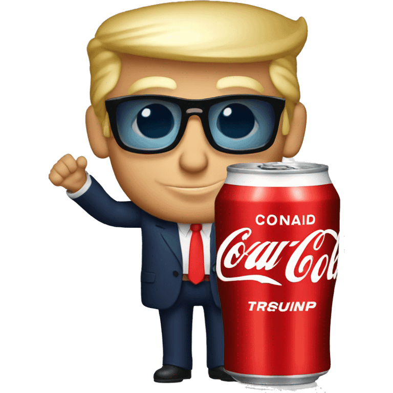 Donald Trump drink coca cola emoji