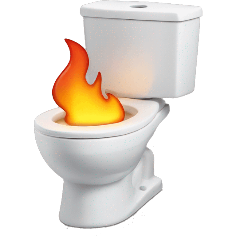 Toilet with fire coming out emoji