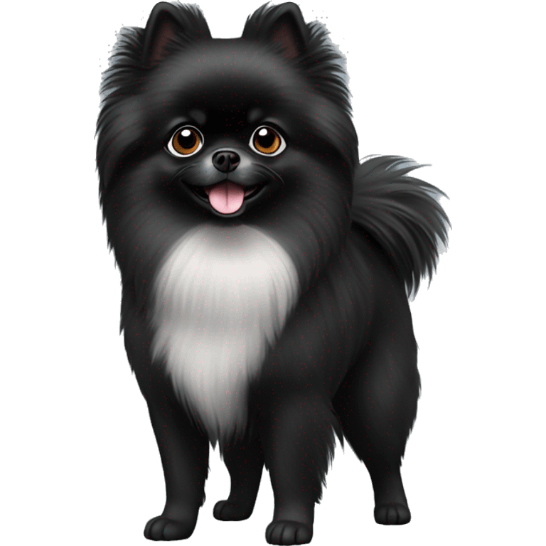 Black pomeranian emoji