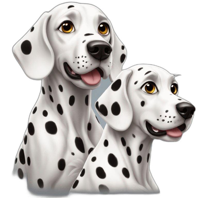 Two Dalmatian-dogs  emoji