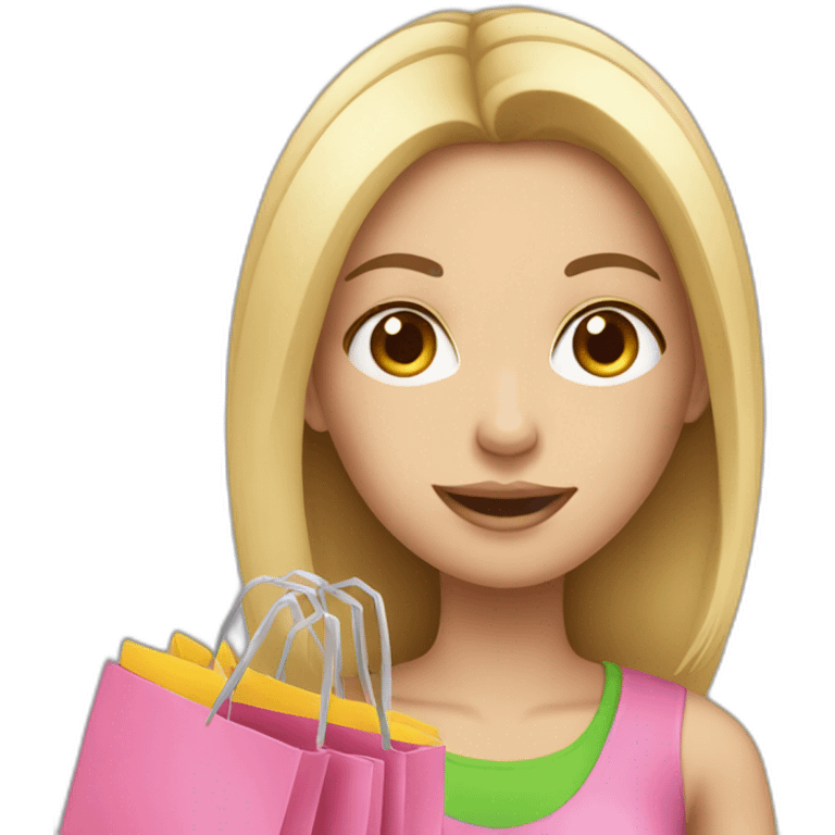 shopping white girl emoji