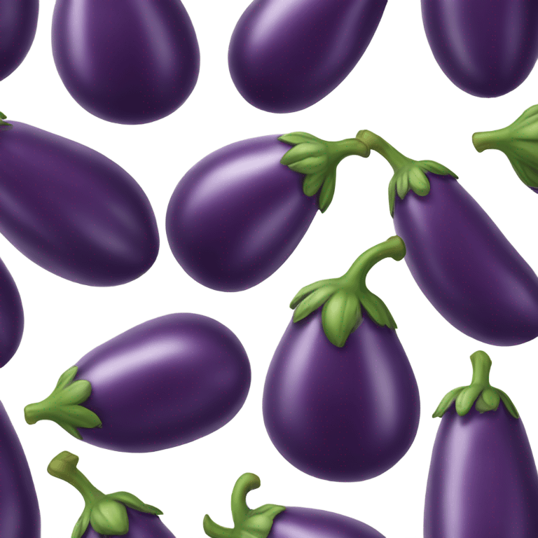 Generate en eggplant with hair  emoji