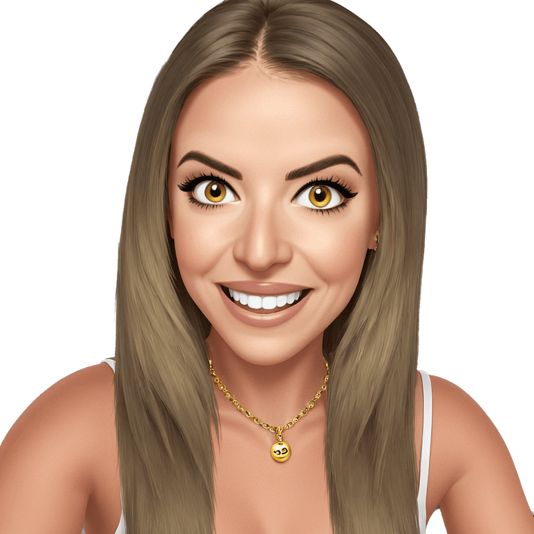 smiling girl with jewelry emoji