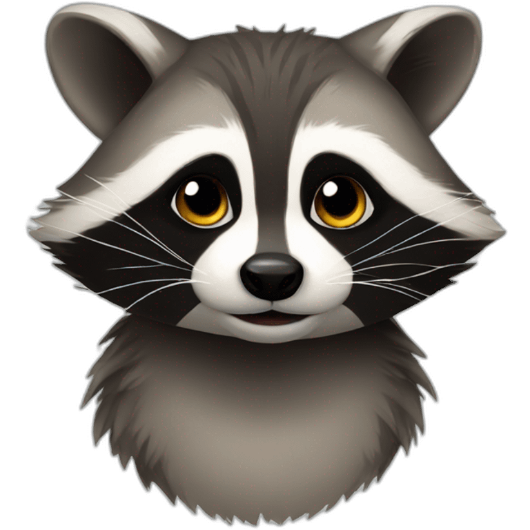 Raccoon cute emoji