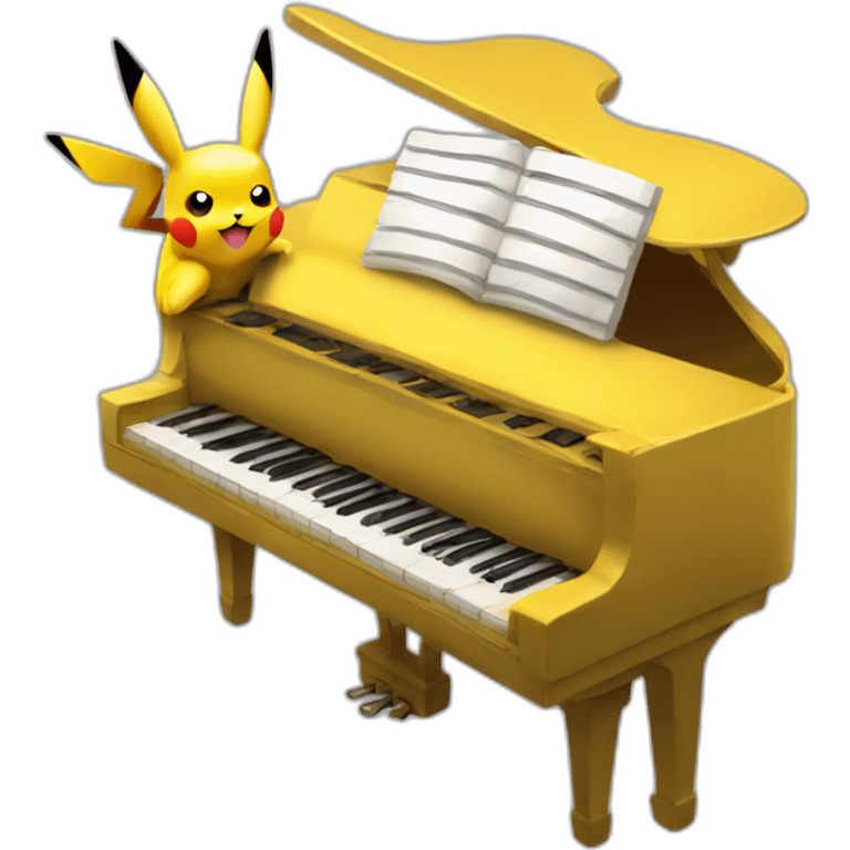 Pikachu piano emoji