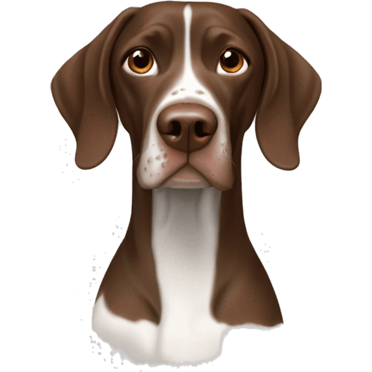 brown Braque Francais dog French Pointer  emoji