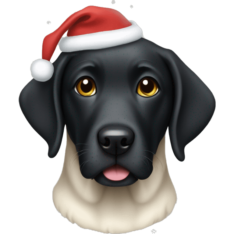 Christmas Dog black Lab emoji