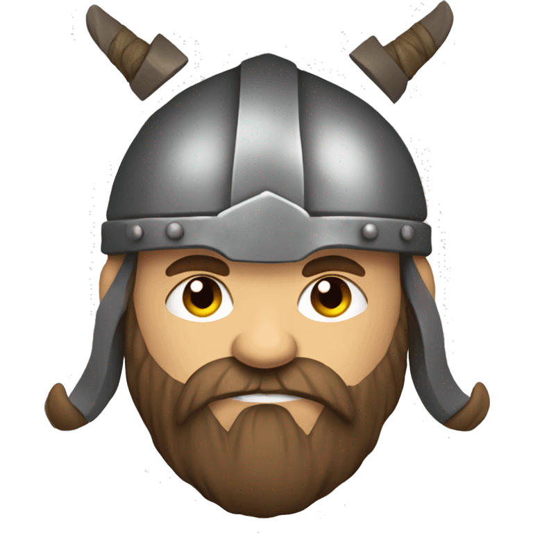 Viking warrior face with long beard emoji