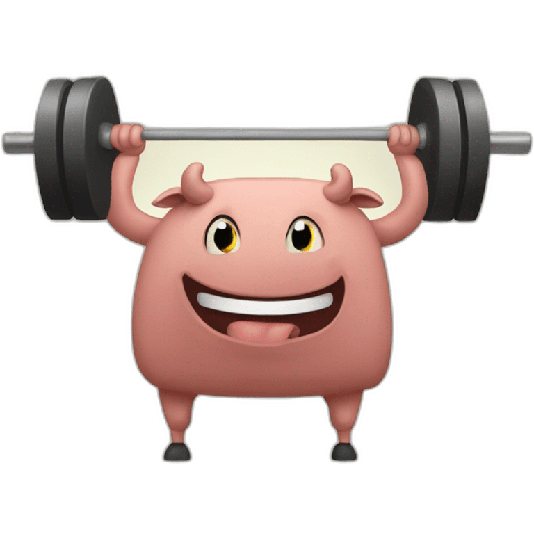 Beef doing crossfit fastly emoji