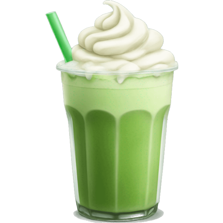 Iced matcha latte emoji