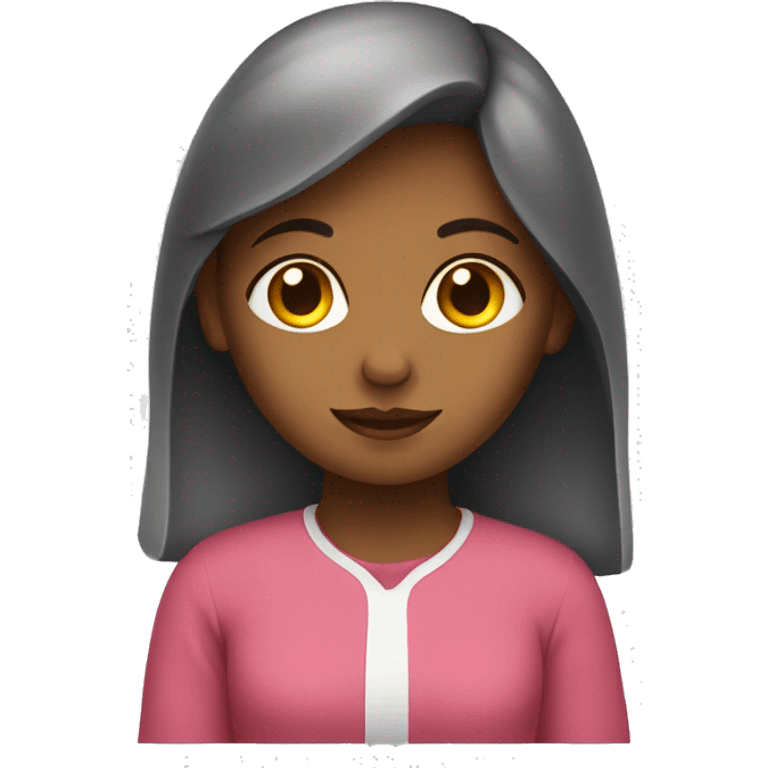 A girl sitting emoji