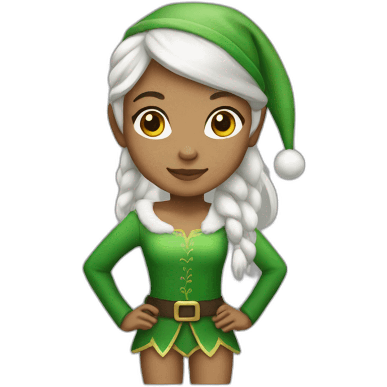 Light skin girl elf emoji