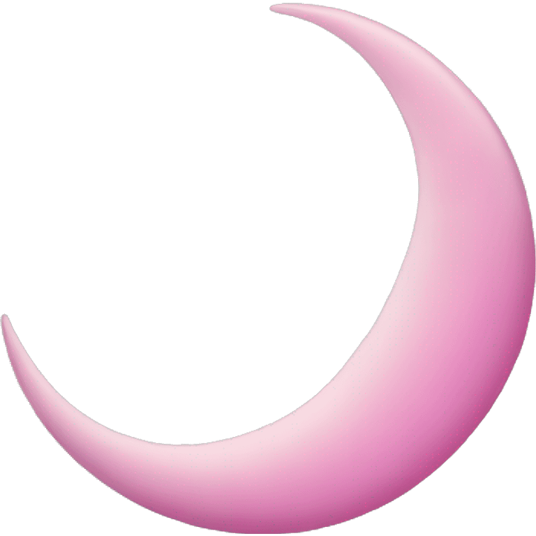 pink crescent moon  emoji