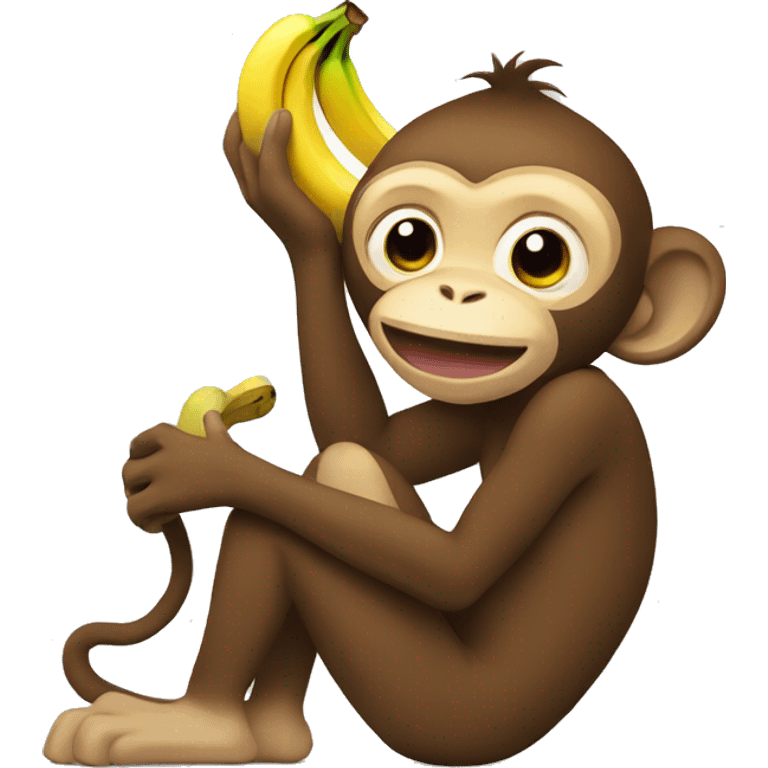 Monkey with banana emoji