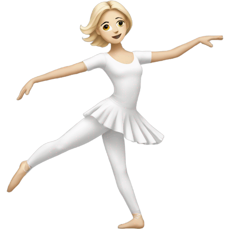 contemporary dance, white woman emoji