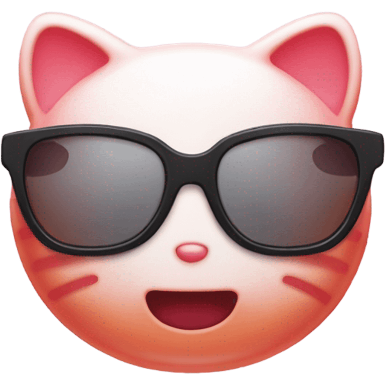 Hello kitty with sunburn and sunglasses emoji