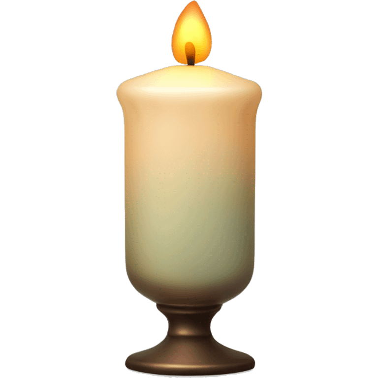 Candle in a powder-colored glass emoji