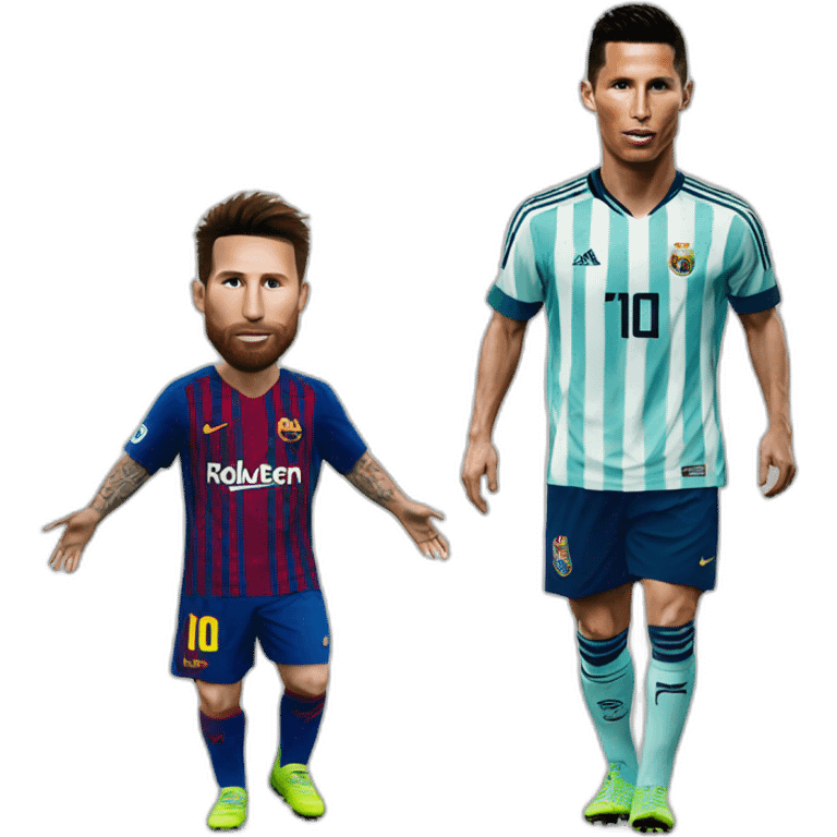 Ronaldo marche sur messi emoji