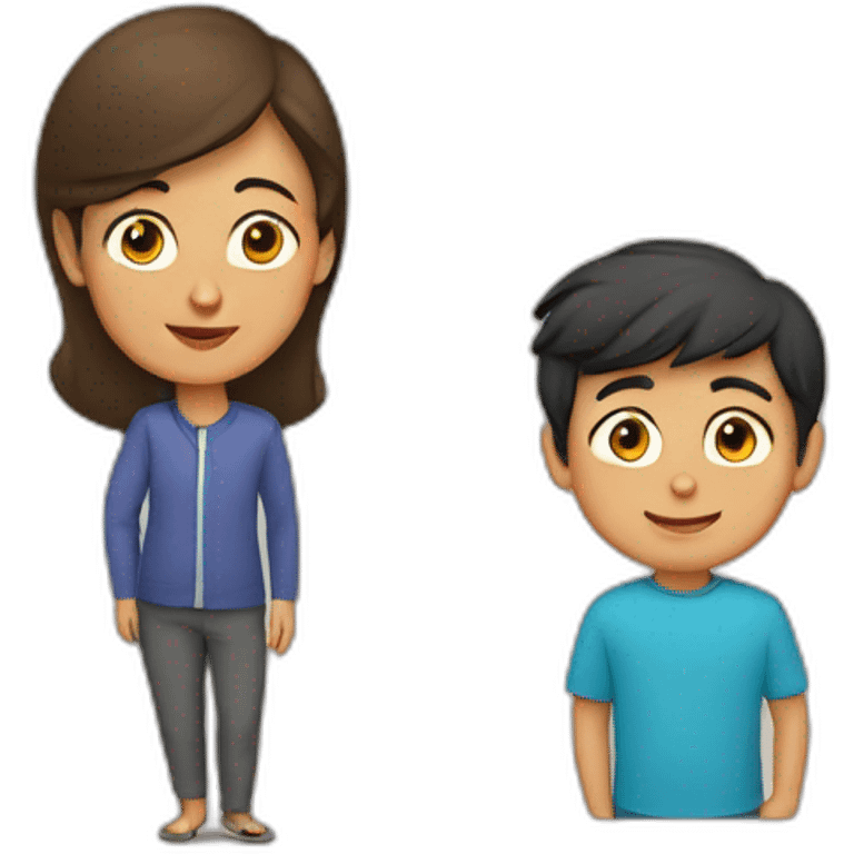 Turkish mom and his son emoji