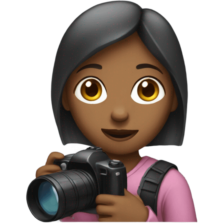 a girl with a camera  emoji