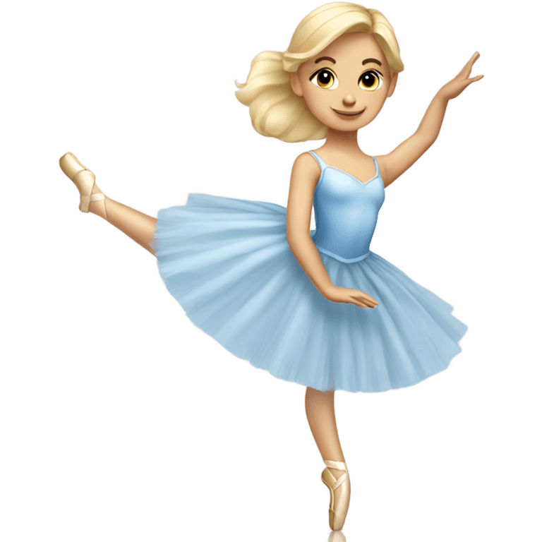 Pretty blonde ballerina girl emoji