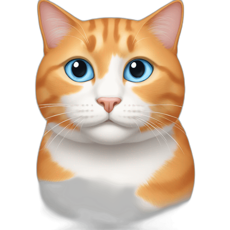 Orange and white cat sky blue eyes  emoji