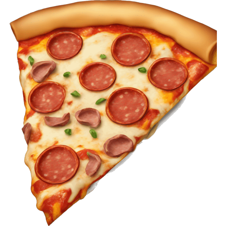 Pizza with meat and pepperoni toppings emoji