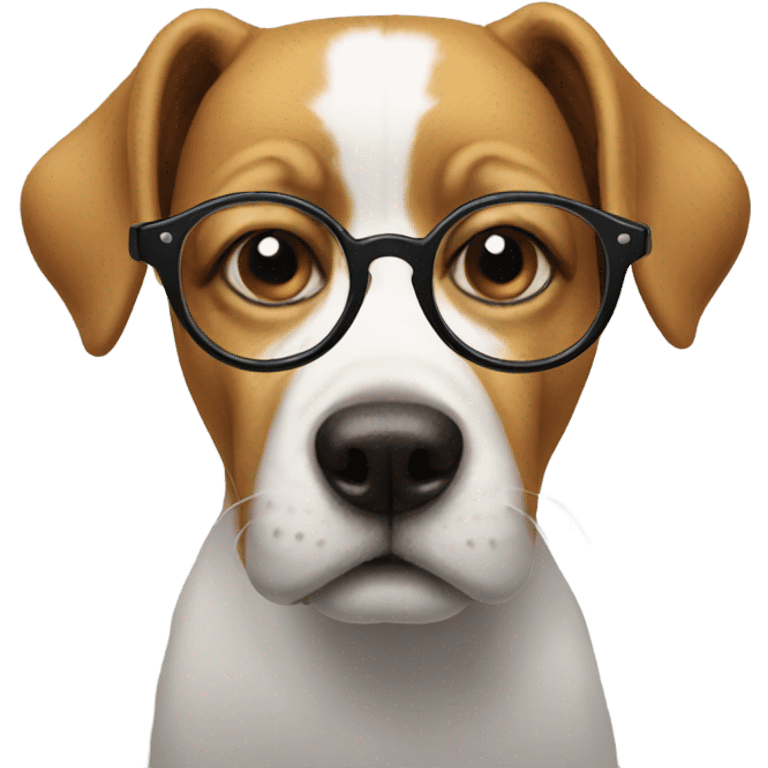 Dog with glasses emoji