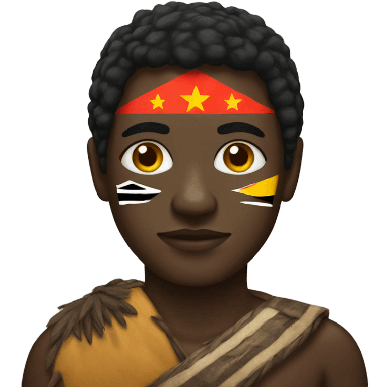 Black person with aboriginal flag  emoji