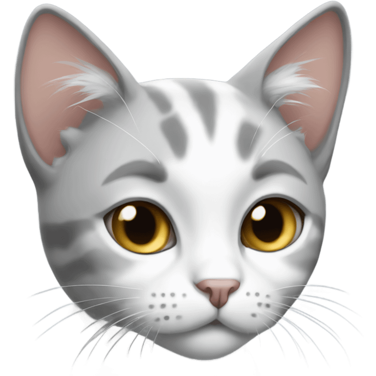 White and grey cat  emoji