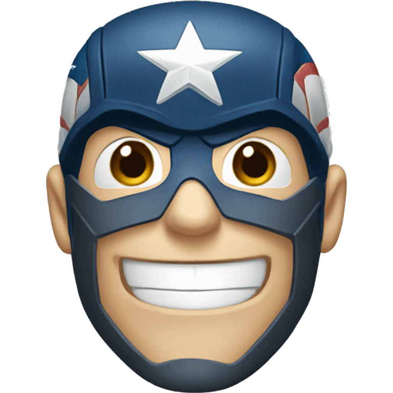 Captain America smiling head emoji