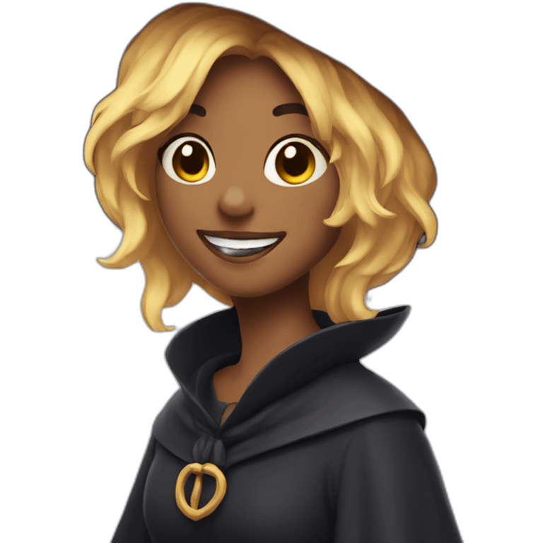 Young Witch smiling emoji