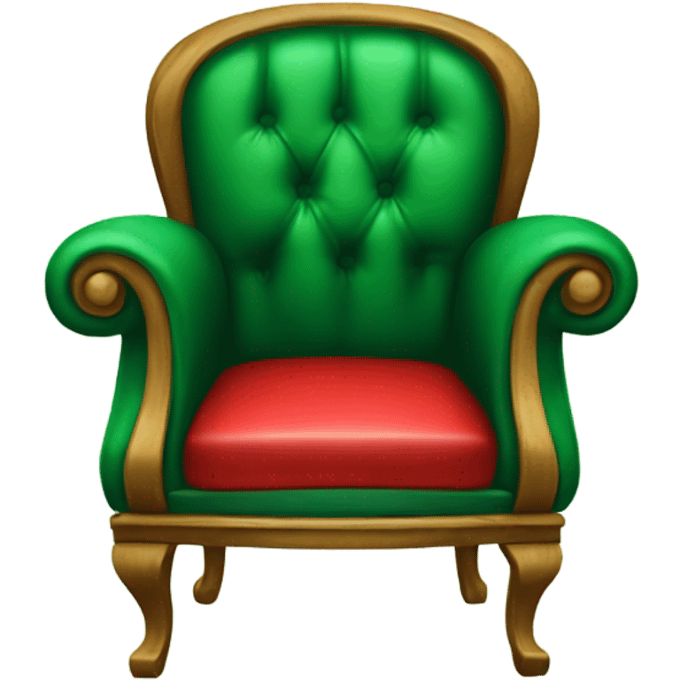 Red and green christmas Chair emoji