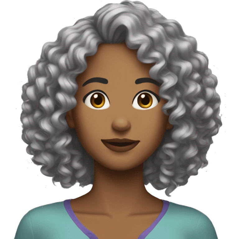 🤷🏽‍♀️ this emoji but with curly hair  emoji