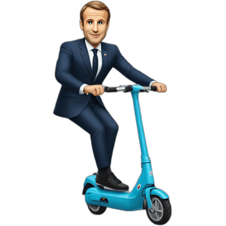 Macron en trottinette emoji