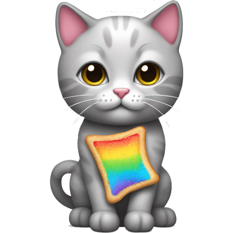 Rainbow poptart kitty emoji