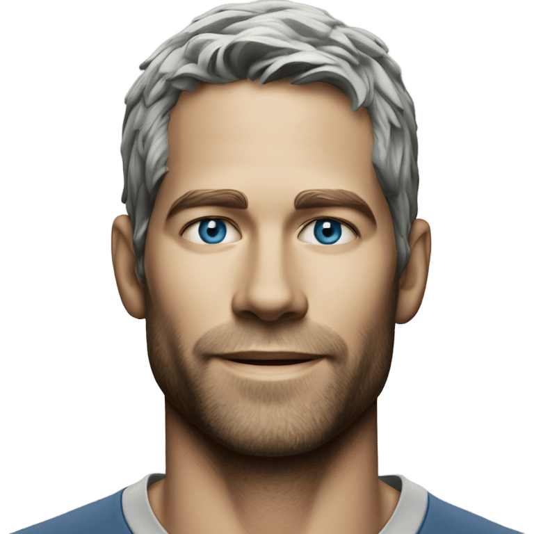 actor paul walker blue eyes with grey hair  emoji