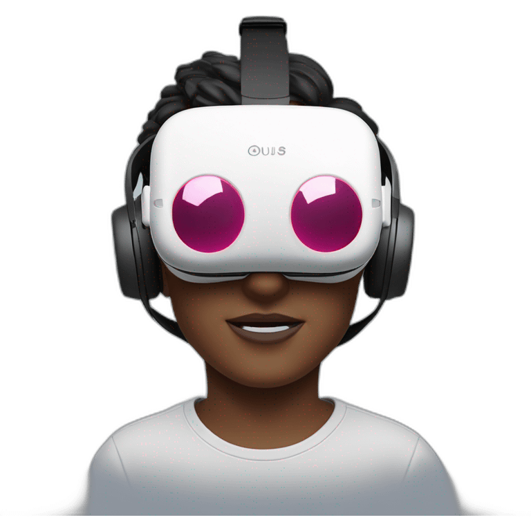 Oculus quest 2, front view, no human emoji